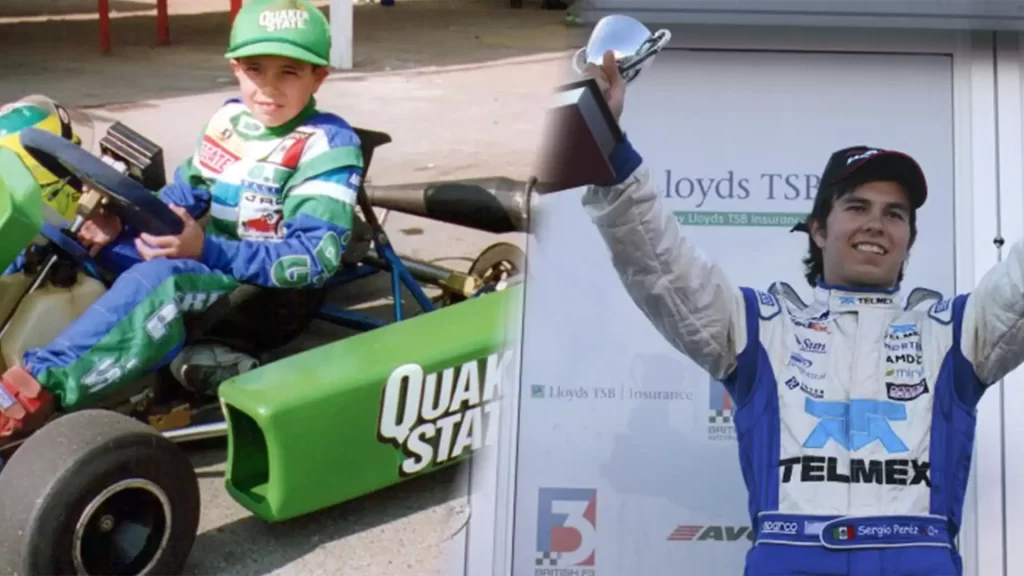 Checo Pérez niño y en su campeonato de Fórmula 3