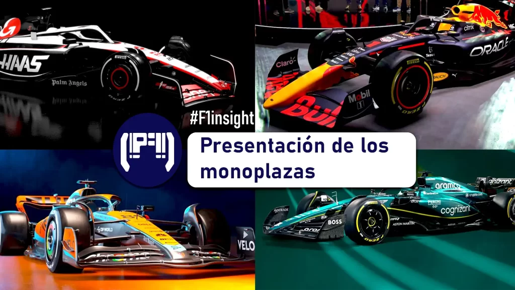 Imagen para ña presentación de monoplazas 2024 de la F1 Fórmula1 con el monoplaza de Red Bull Racing, Haas, McLaren y Aston Martin.